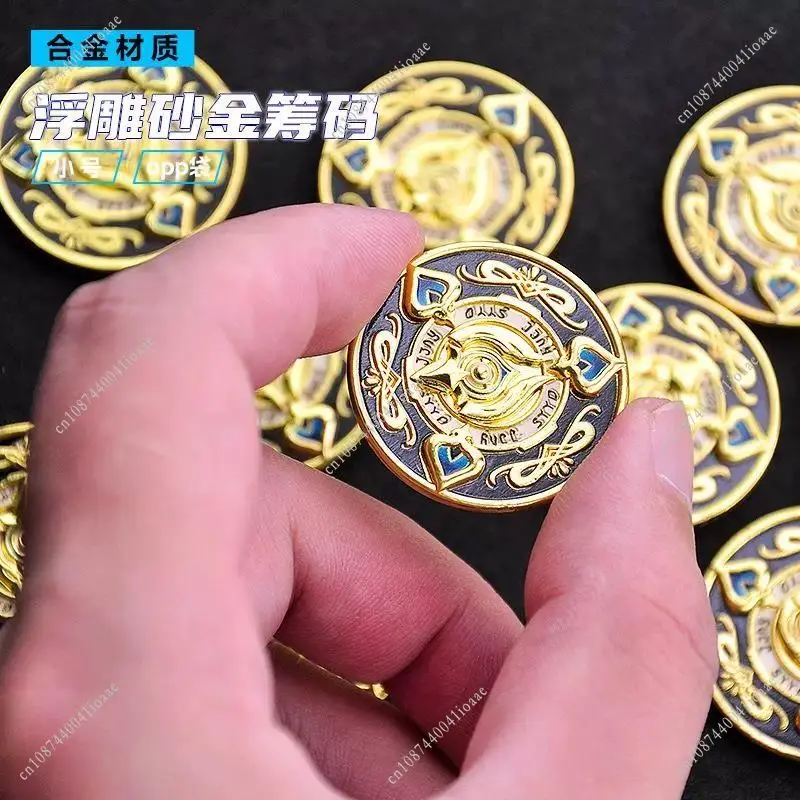 Aventurin Bushi Metall Chip Münze Spiel Honkai: Star Rail Cosplay Zubehör Anime Spiel Gold Münzen Diy Zubehör Prop 3,8 CM – Detail 4
