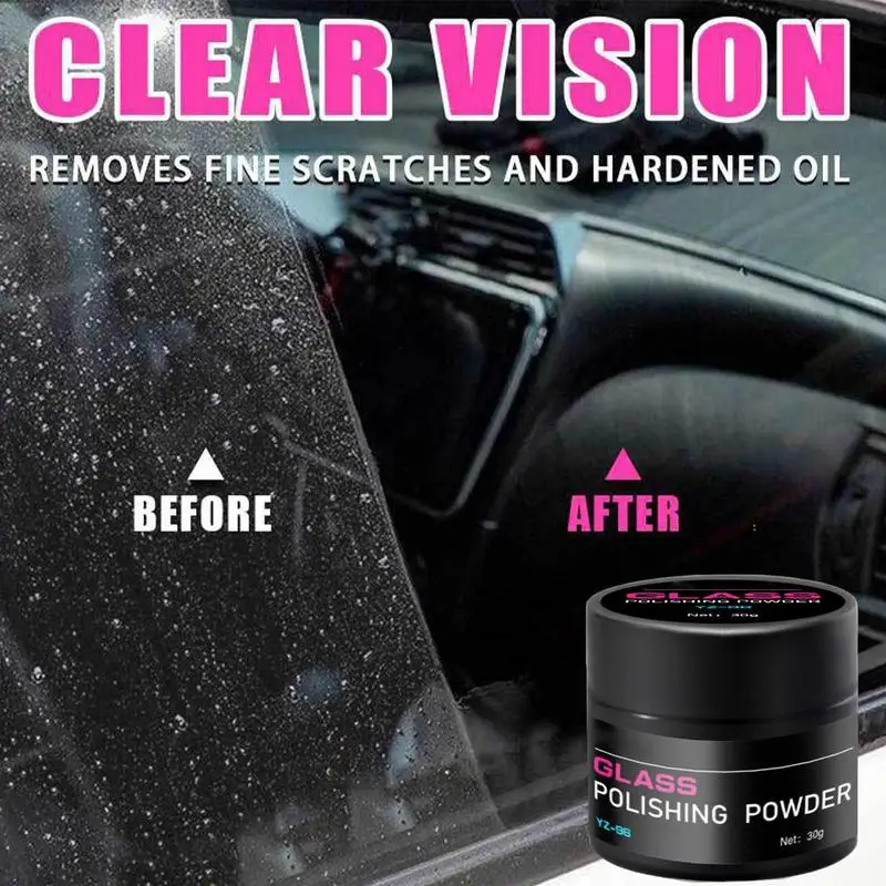 

Car Glass Polishing Powder auto Window Degreasing Film Repair Powder Cars Trucks Glass Scratches Removal Powder care Tool