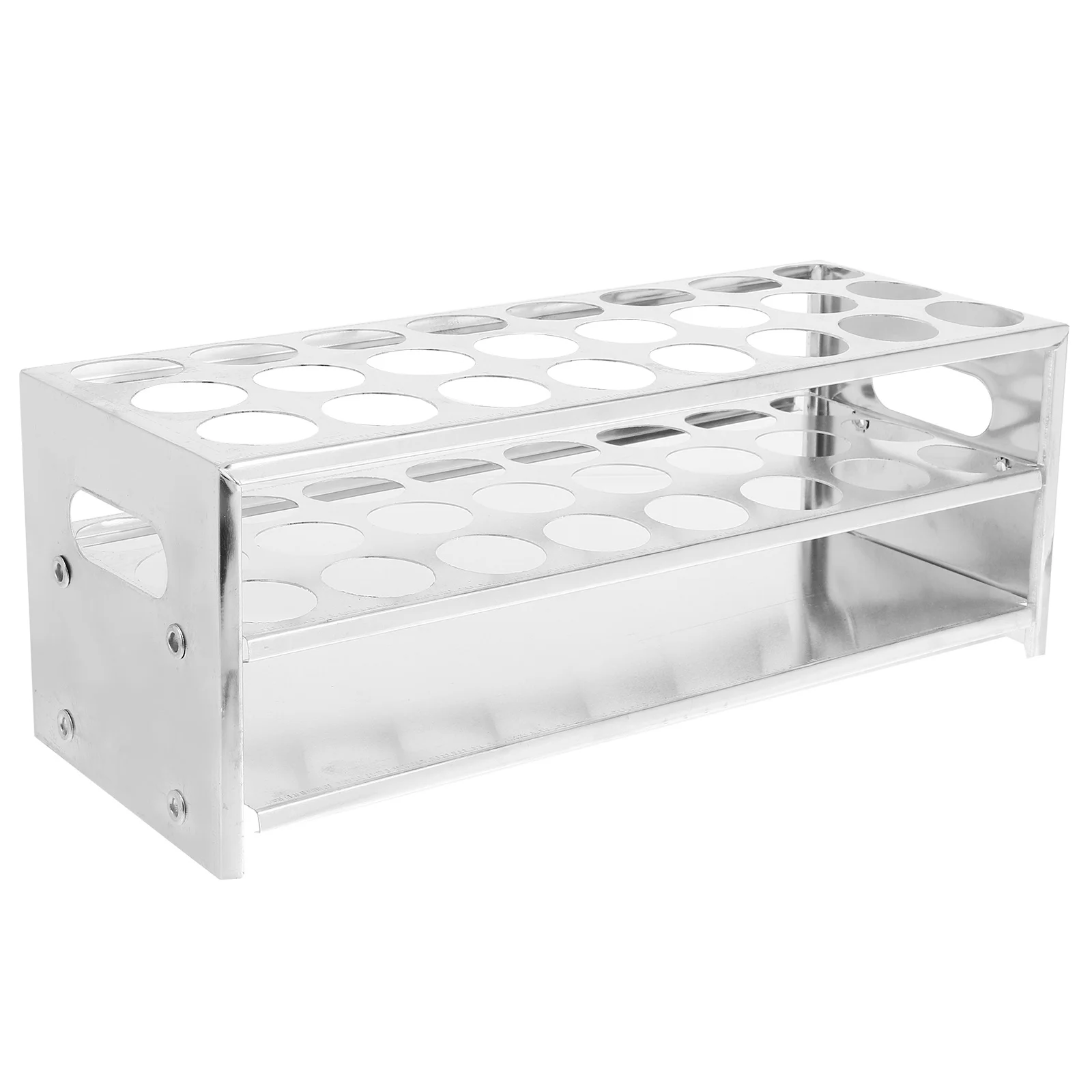 24-Hole Test Tube Holder Sturdy Sampling Tube Rack Stand for Laboratory Testing Storage Organizer Test Tubes Rack