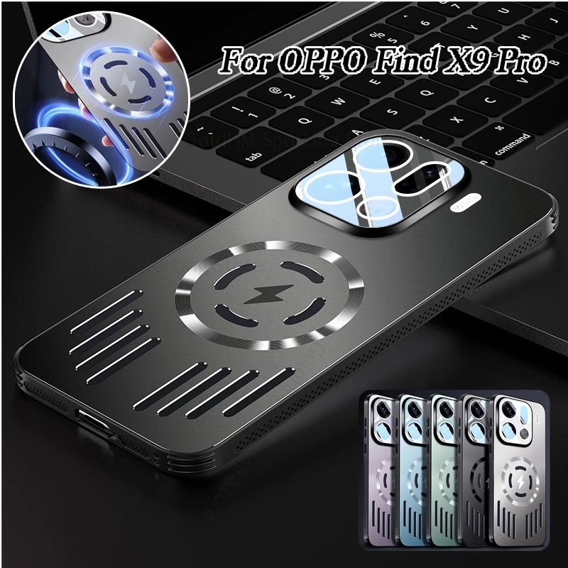 

Cooling Heat Dissipation Hollow Case For OPPO Find X9 Pro Wireless Charging For Magsafe Cover Find X8 Ultra X8S+ Plus X8 X9 Pro
