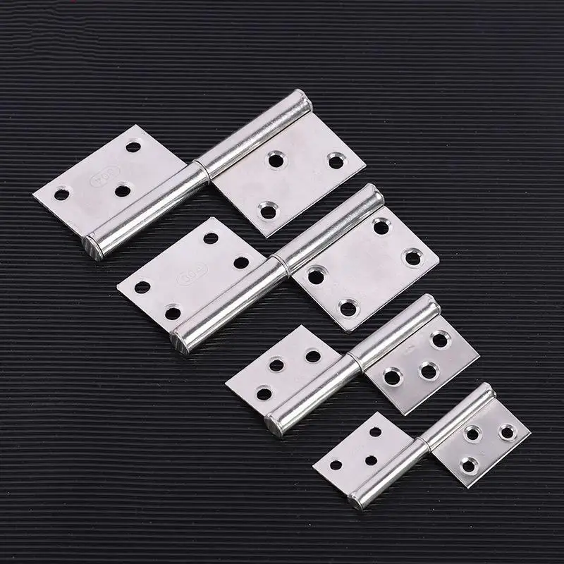 New Stainless Steel Flag Hinges Smooth Opening Noise Reduction For Home Door Cabinets Furniture Repair