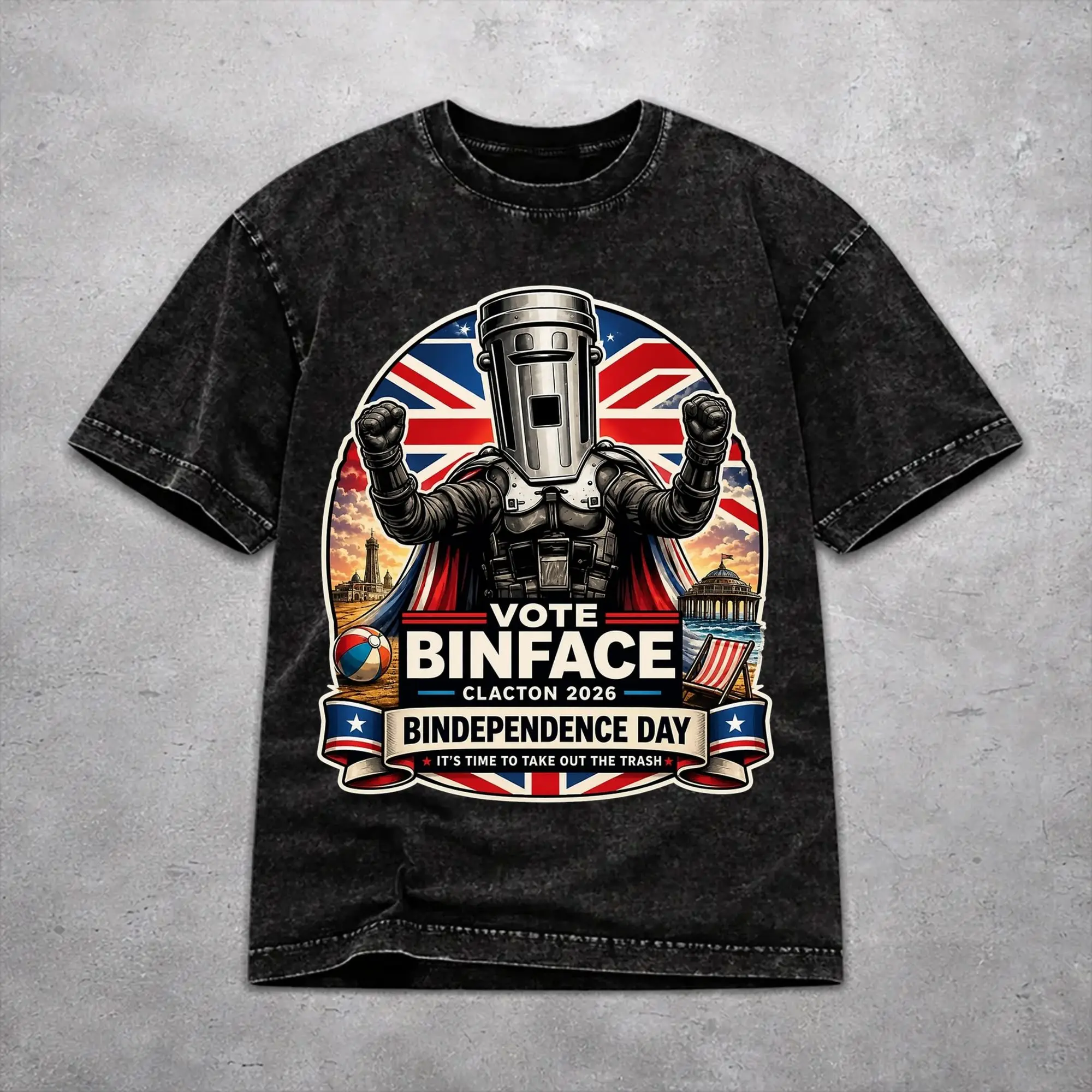 Oversize Vote Count Binface For Prime Minister  Outfit T-Shirts for Men Women  Washed Cotton Tee Shirt Clothing