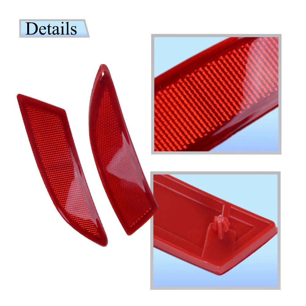 1 زوج من عاكسات ABS حمراء اليسار واليمين المصد الخلفي عاكس BM51515BOAE BM51515BOAE لفورد فوكس 2012 2013 2014 2015