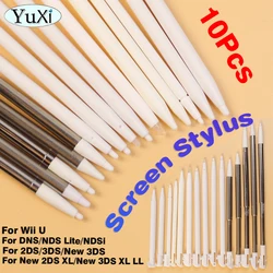 10Pcs Stylus Touch Screen Pen For Nintend NDS NDSI XL NDSL Wii U For 3DS 2DS New 2DS LL XL New 3DS LL XL Metal Plastic White Pen