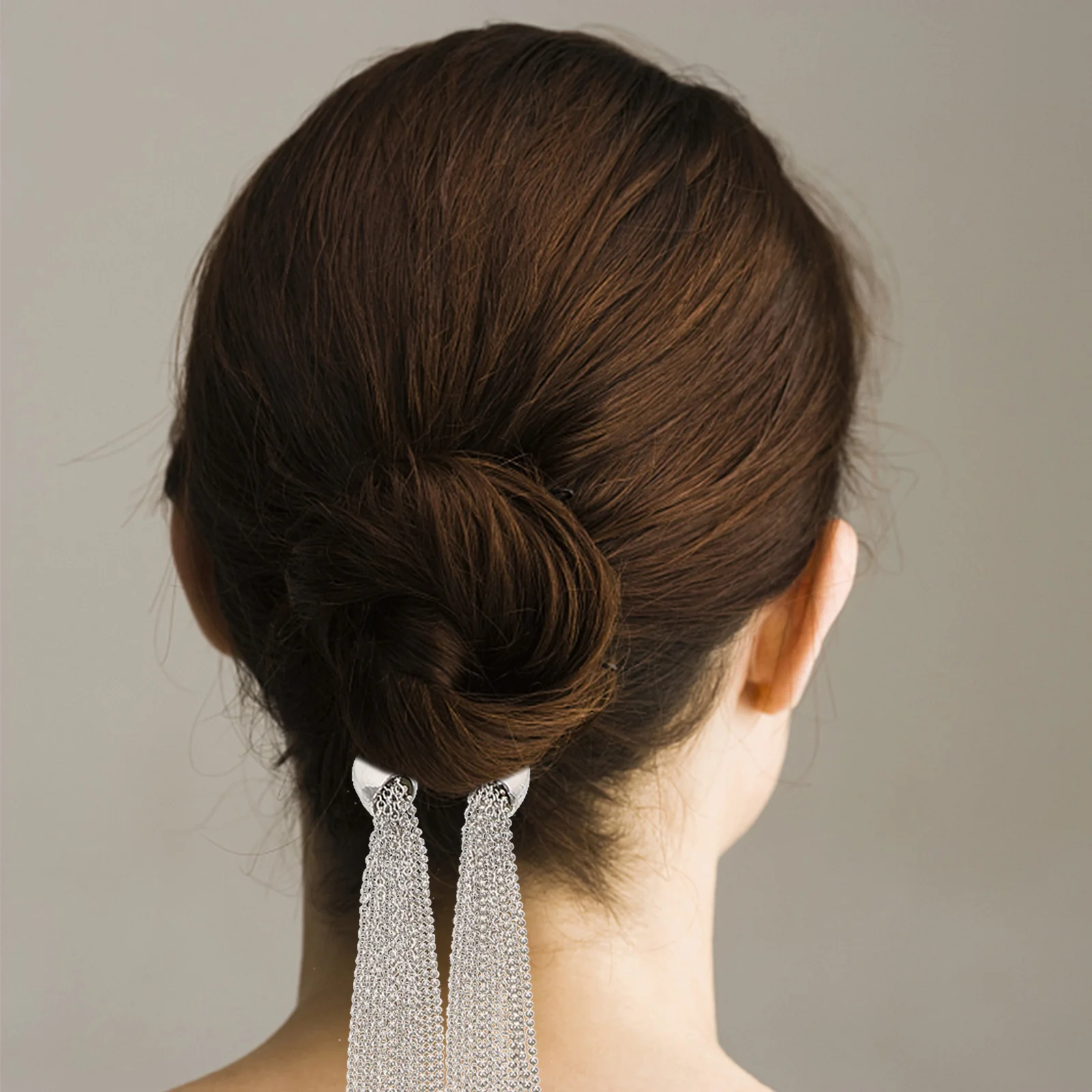 

Gorgeous Tassel Chain Hair Cuff Exquisite Workmanship Bridal Prom Photo Taking Hairwear Hair Tassel Chain Ponytail Jewelry