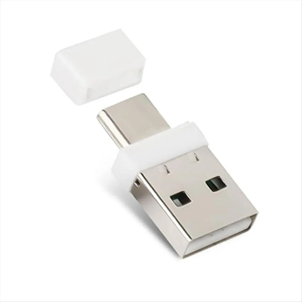 A46U USB Type C 2 in 1 Mouse Jiggler Undetectable Mouse Shaker Automatic Mouse Mover for Computer Laptop Awakening White