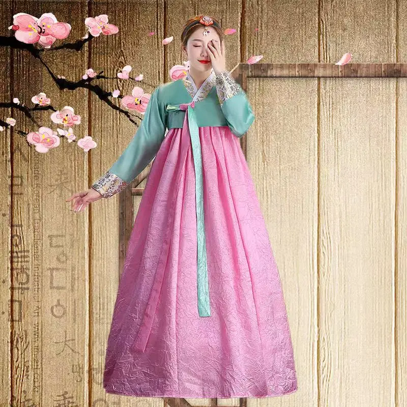 Traditional Korean Clothing Wedding Dress Hanbok Dress for Women Ancient Palace Robe V-neck National Performance Asien Style 한복