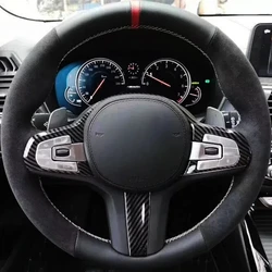 Custom Car Steering Wheel Braid Cover Soft Suede 100% Fit For BMW M Sport G20 G30 G31 G32 G21 X3 G01 G02 X4 G05 X5 G14 G15 G16