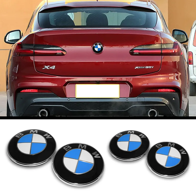 Emblema delantero y trasero para BMW M Logo M7 M8 X2M X3M E60 M1 M2 M3 M4 M5 M6 E46, ABS, 74mm 82mm, accesorios de repuesto para capó y maletero.