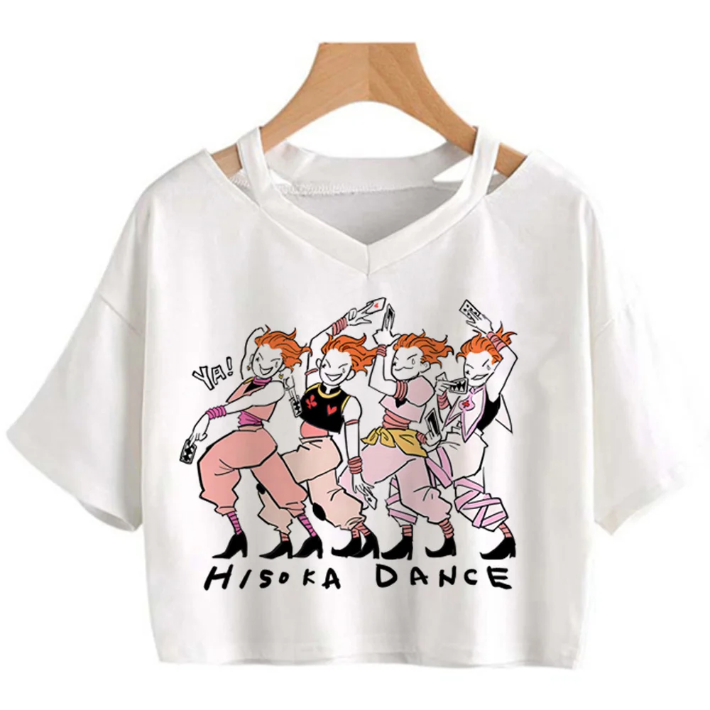 Killua Hunter x Hunter Hisoka crop top shoujo manga anime kawaii shirt y2k graphic jojifuku goth emo