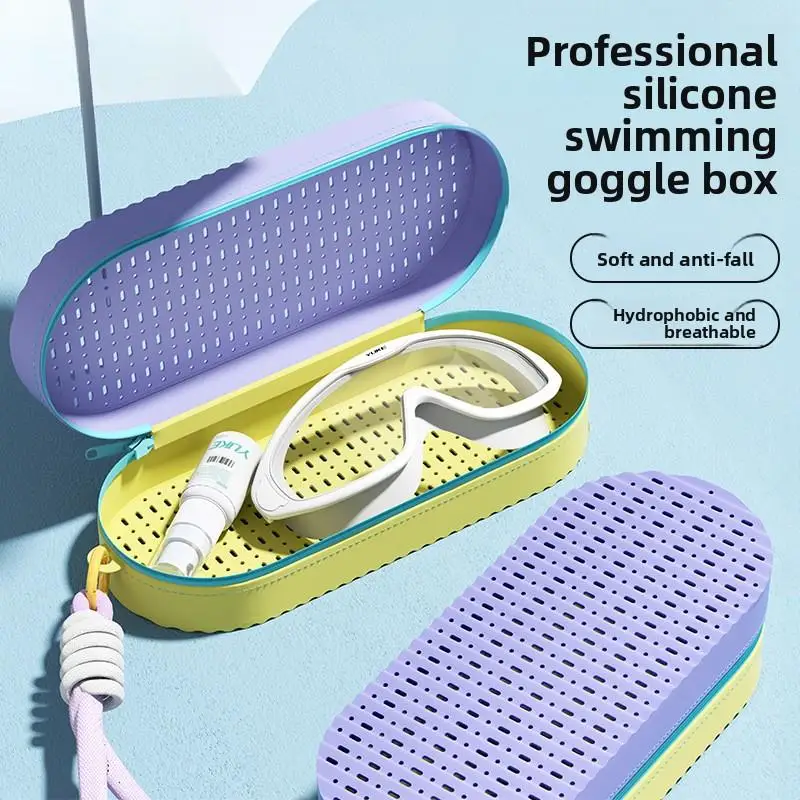 

Silicone swimming goggles box, glasses storage box, anti drop breathable swimming goggles, anti scratch protective goggles box