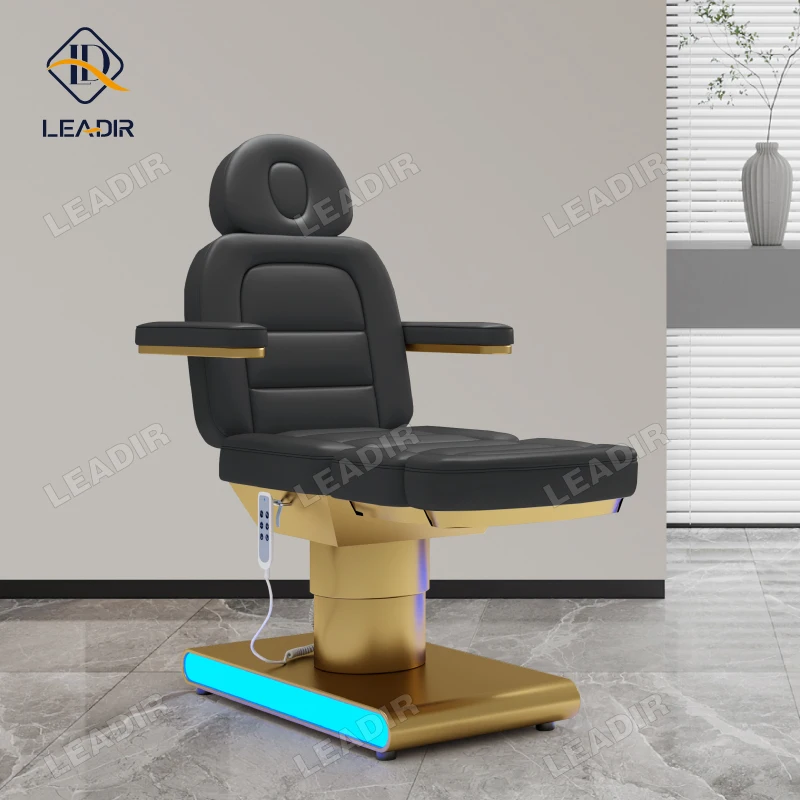 

Modern Gold Beauty Salon Furniture 3 Motors Table Massage Electric Eyelash Facial Bed Cosmetic Beauty Salon Bed for Sales