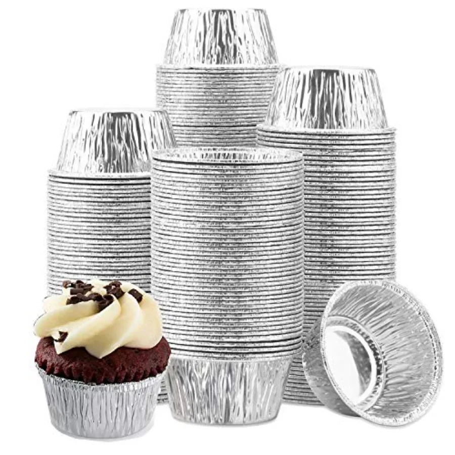 

150 Pack Aluminum Foil Ramekins 4 oz Disposable Foil Ramekins Foil Baking Cups for Tart, Souffle, Appetizer, Pudding, Creme Bru
