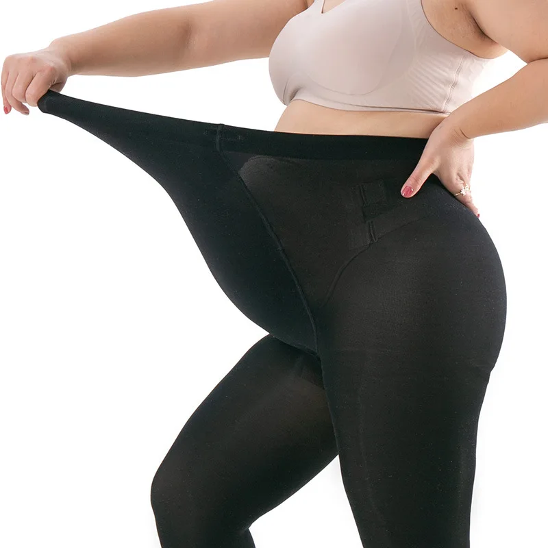 120D Nylon Black Maternity Tights with over-the-belly Panel Support Pregnant Women Flexible StretchyOpaque Pantyhose Daily Wear
