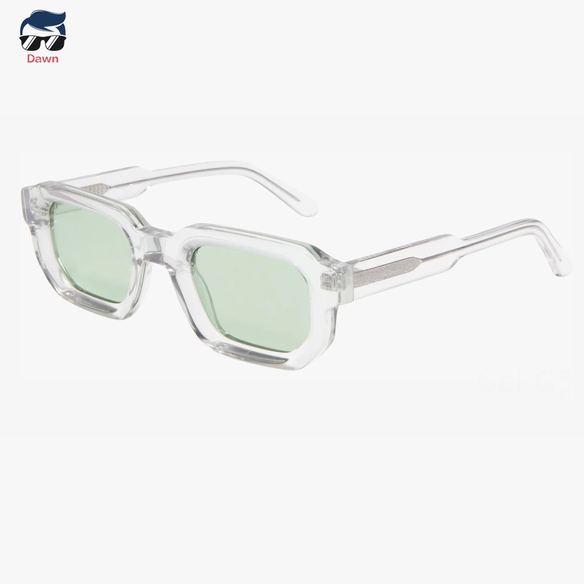 

2025 Fashion Trend Rectangular Frame Women's Acetate Sunglasses UV400 Polarized Outdoor Anti-UV 400 Men's Sunglasses