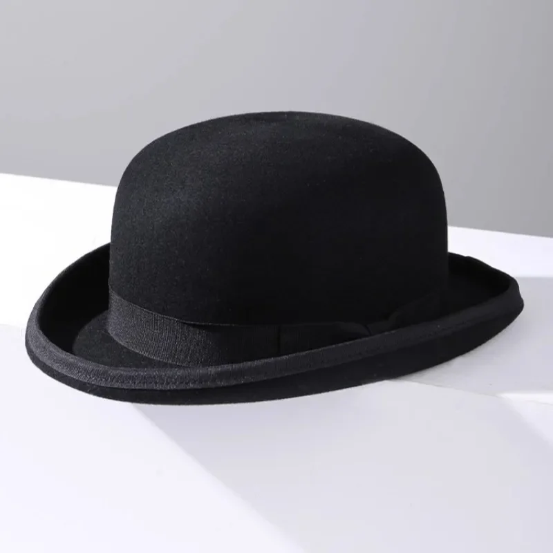 100%ウール製ボウラーハット メンズ 大きめサイズ62cm - Women'S Victorian Era Accessories のレビューと価格