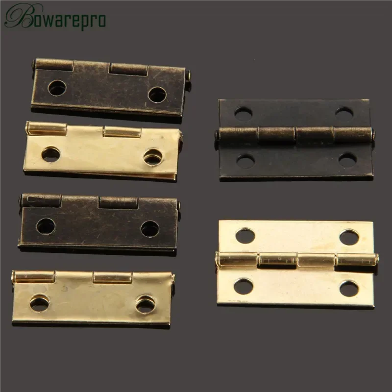 30 pièces Mini charnières en Bronze Antique, charnières carrées pour porte d\'armoire en bois, tiroir, boîte à bijoux, quincaillerie de meubles