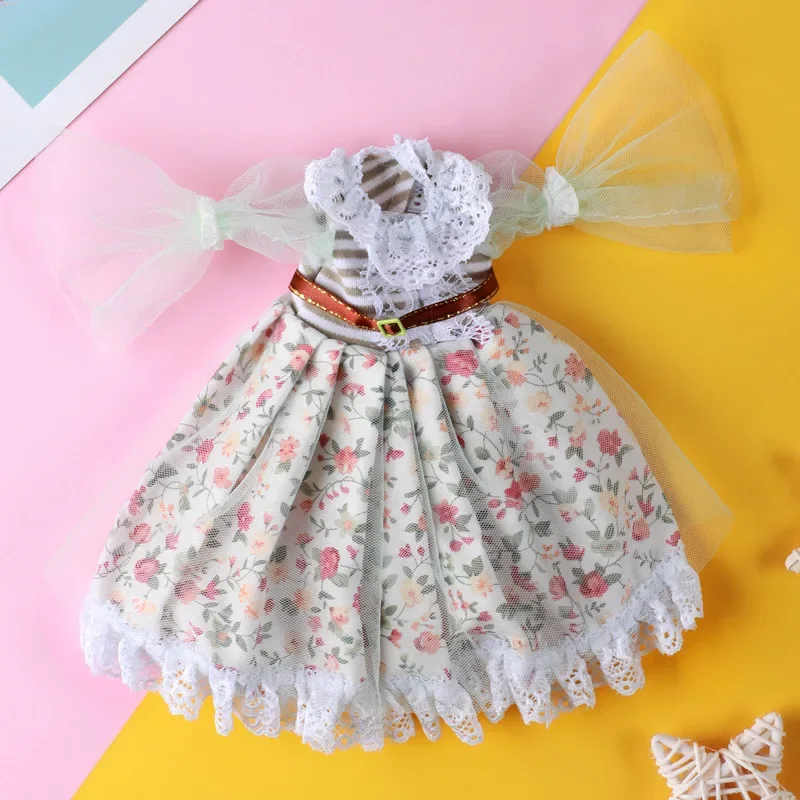 Vestido de princesa com Ob24 BJD, vestido de bebê de 6 pontos, lindo e requintado presente do Festival Kawaii para amigos, acessórios para bonecas, 30cm