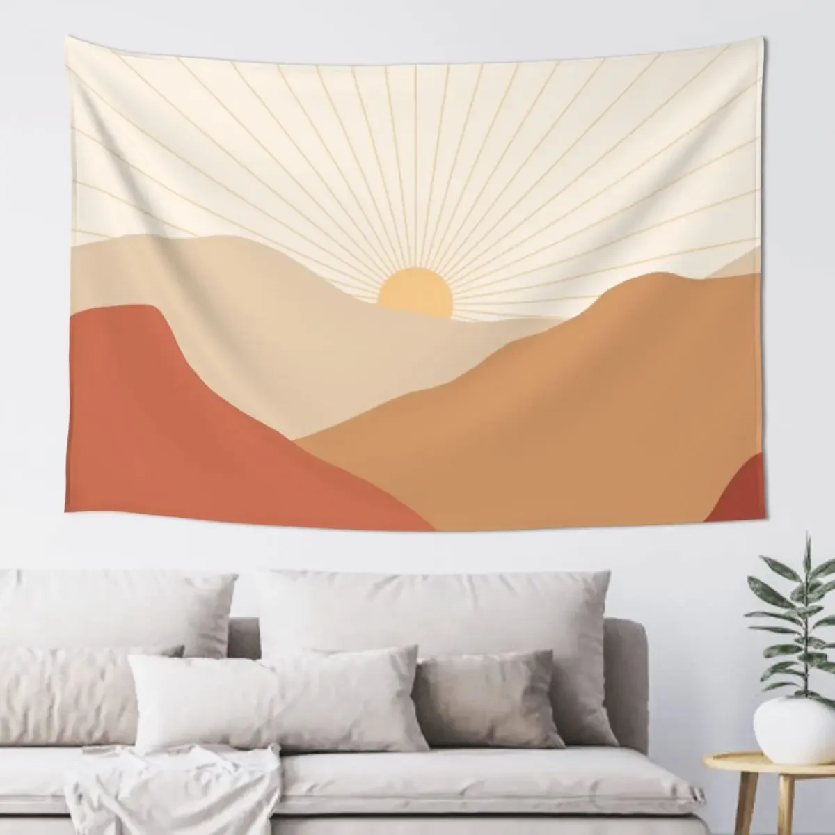 Landscape Boho Sun Sunset Tapestry Aesthetic Home Decor Wallpaper Bedroom Carpet On The Wall Tapestry