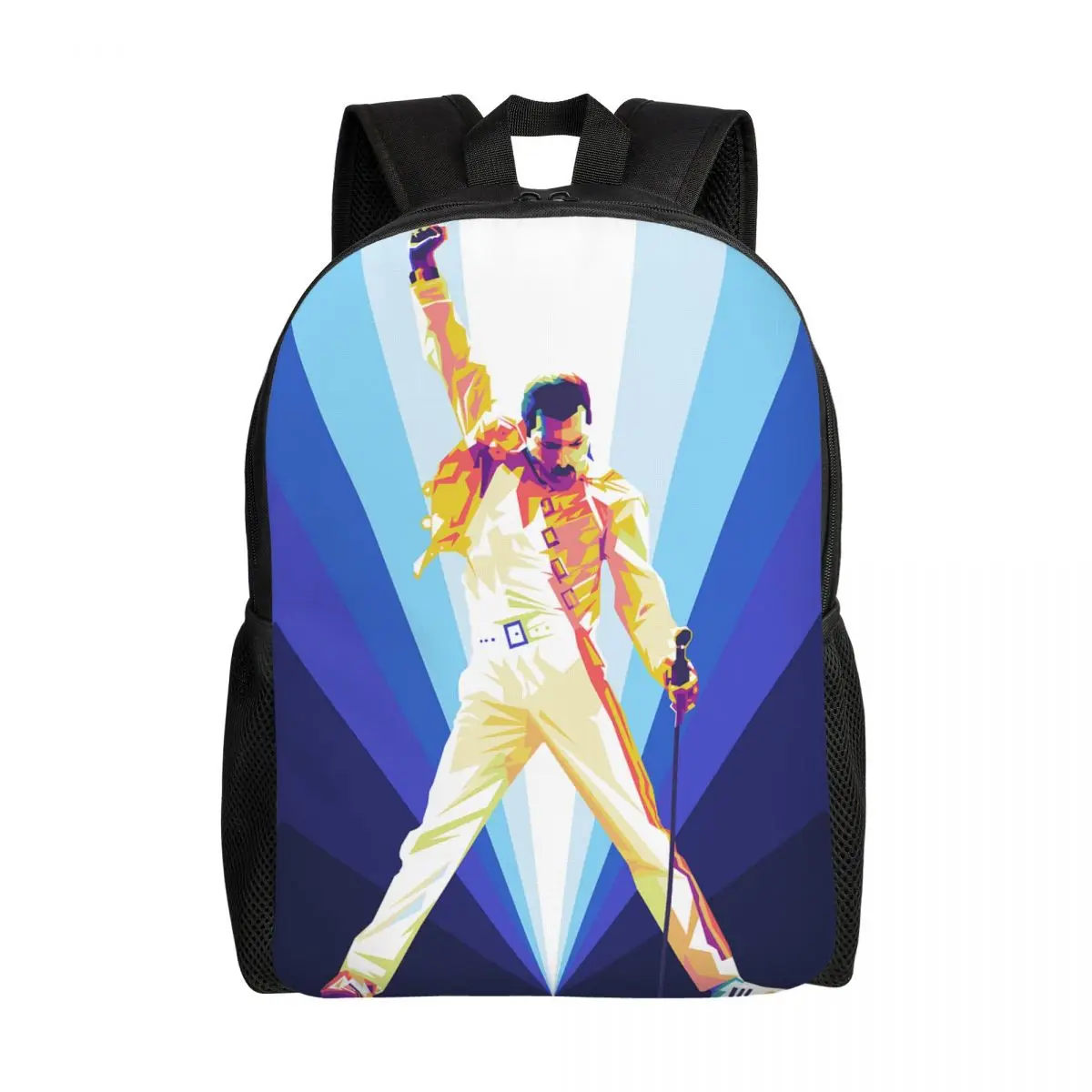 

Custom Freddie Mercury Backpacks Men Women Basic Bookbag for School College Bags