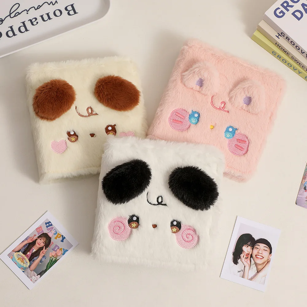 Cartoon A7 Photo Card Holder Album Girl 3-inch 5-inch Small Card Binder Plush Puppy Storage Booklet Student Cards Booklet