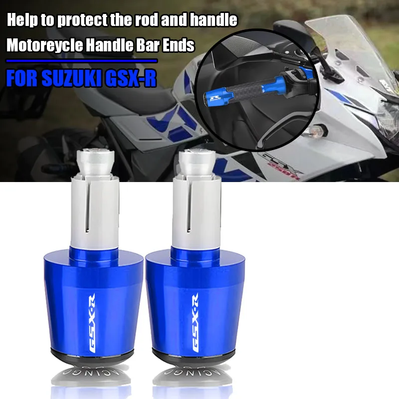 Para GSXR 600 750 1000 GSX-R 600 750 1000 250 125 150 extremos de manillar de motocicleta empuñaduras de enchufe tapas de enchufe de manillar