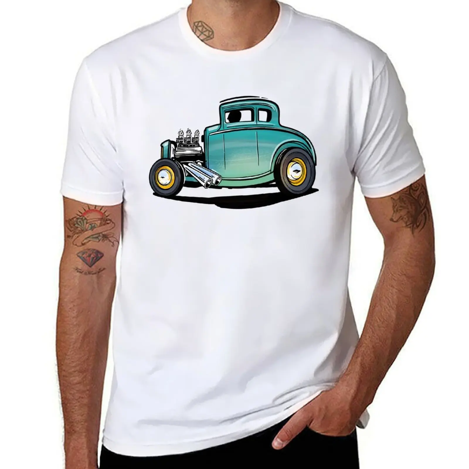 

Cartoon Deuce Coupe T-Shirt men t shirt cotton 100% funny t shirts cotton T-Shirt