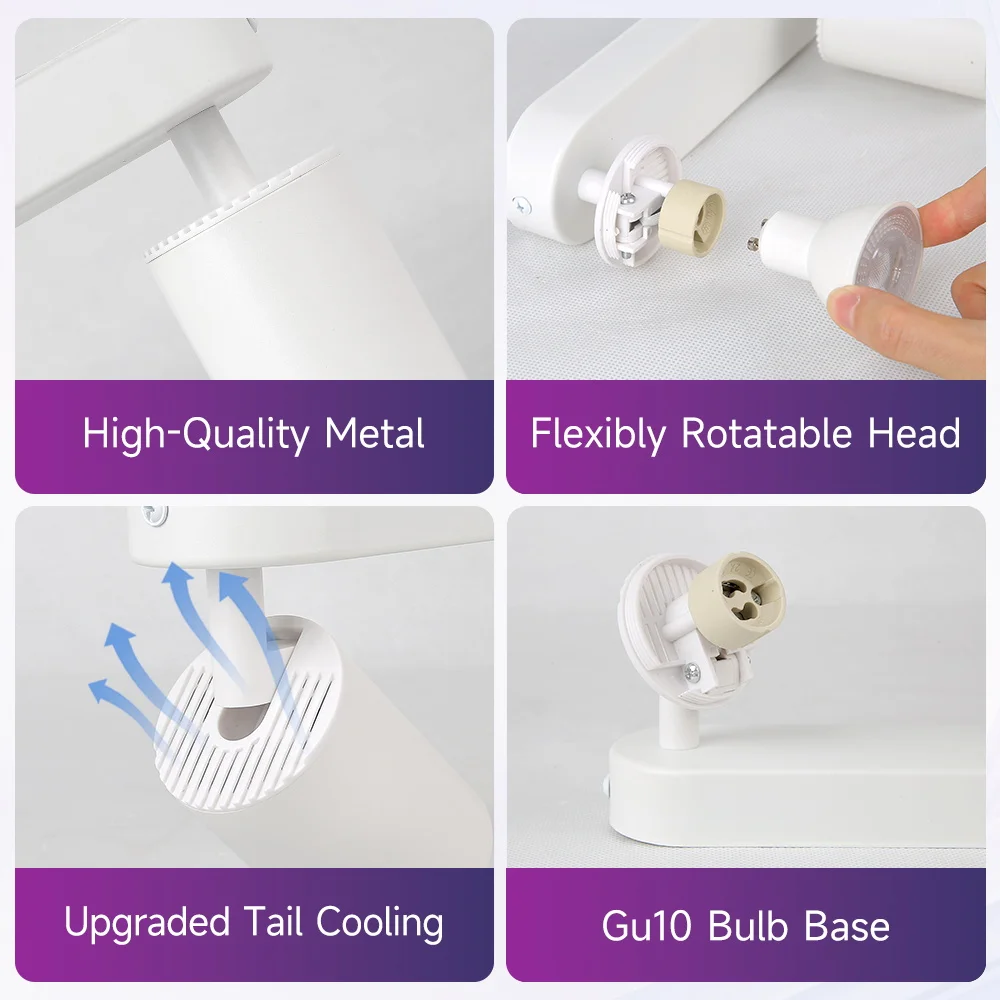 LED Ceiling Spotlight Replace GU10 Bulb Track Lighting Indoor for Bedroom Living Room Corridor Kitchen Ceiling Lamp 110v 220v