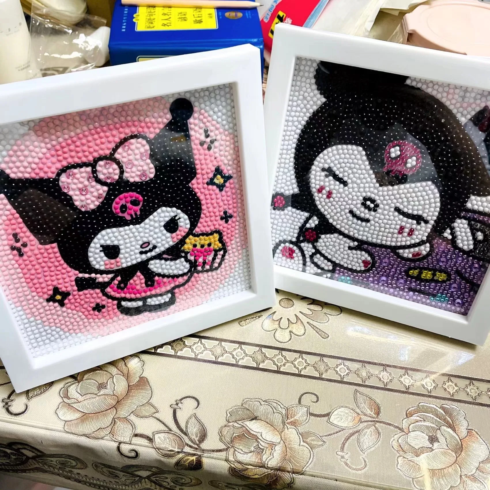 

18*18cm 5D Diamond Painting Sanrio Kulomi Sticking Full Drills Embroider Room Decoration Draw Handiwork Semi-finished products