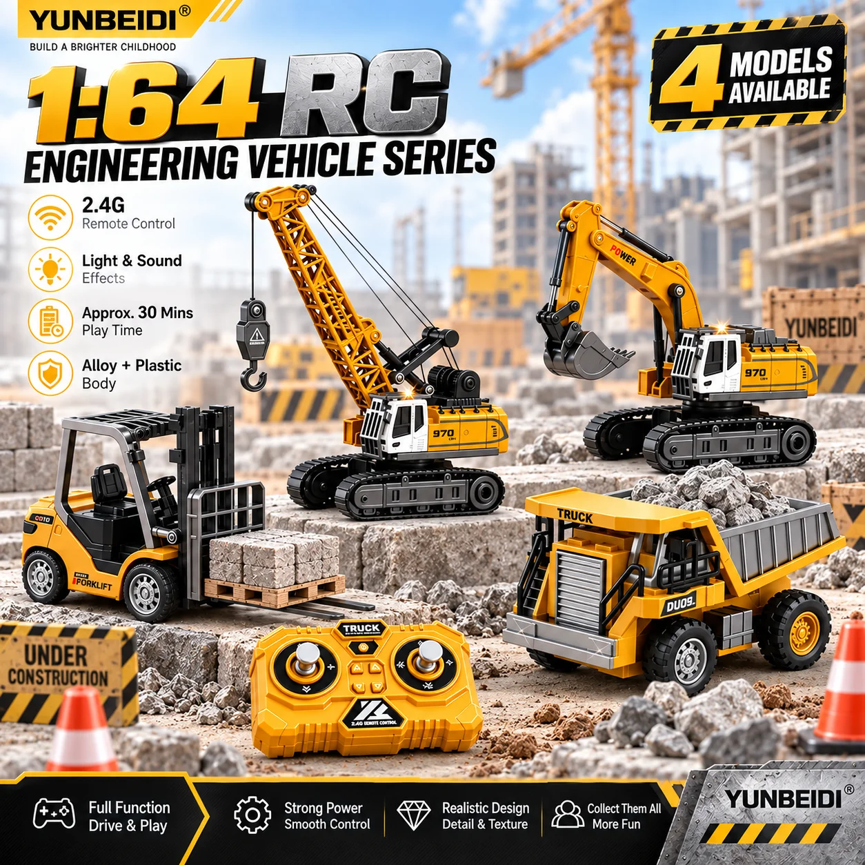 1:64 RC Engineering Truck 2,4  – Kids Toys Under $20 Bewertung und Preis