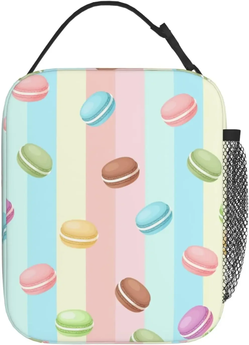 Cute Lunch Bag for Men Women Macaron Cake Lunch Bags Reusable Insulated Thermal Lunch Box Portable Tote Bag Cooler Picnic Bag