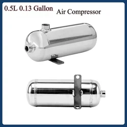 0.5L 0.13 Gallon Air Compressor Tank Gas Storage Small Vacuum Buffer Pressure Tank Horizontal 304 Stainless Steel For Air Horn