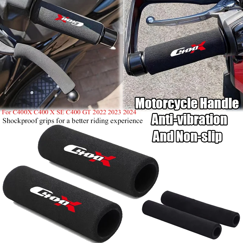 Motorcycle Grip Cover Shockproof Handlebar Grip Sponge Cover For BMW C400X C400 X SE C400 GT 2022 2023