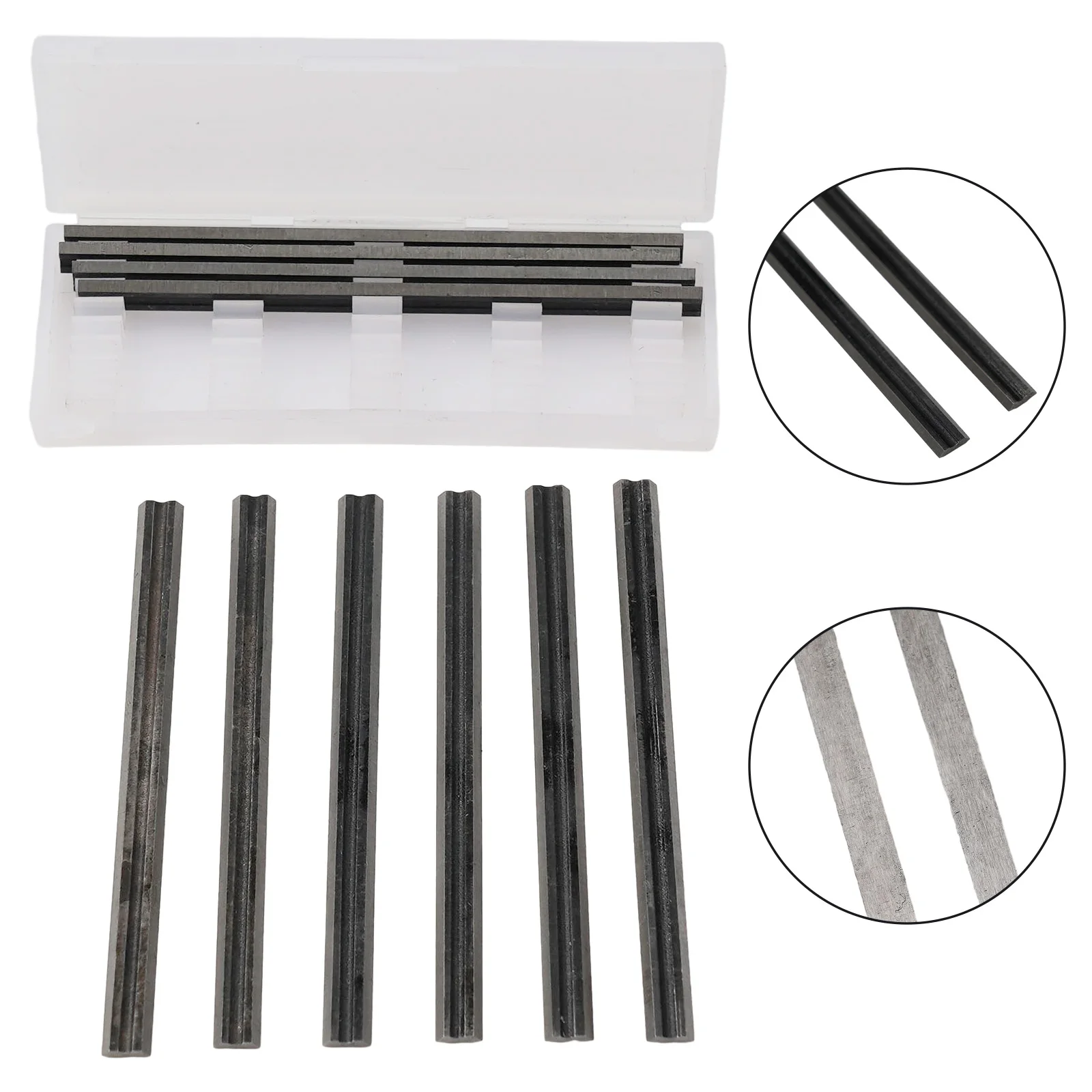 82mm Carbide Planer Blades Hard Alloy High Precision Kits Manganese Steel Set Slide-in Design For Cutting Woods