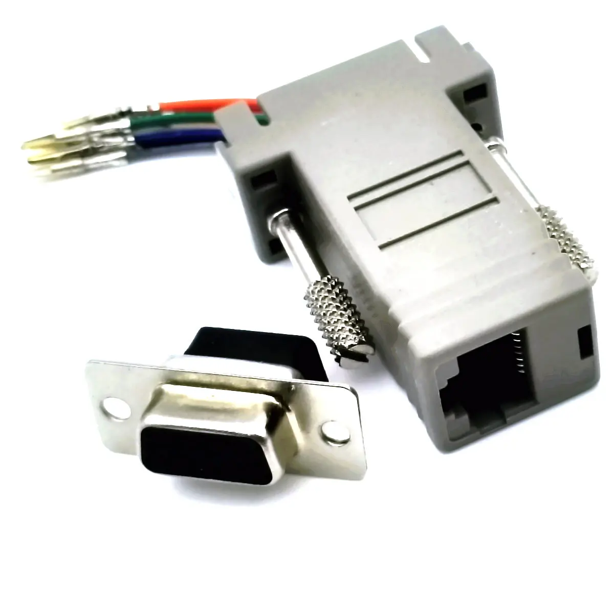 Imagem -04 - Fêmea Macho para Db9 Fêmea Db9f Rj45 Porta de Rede para 232 Conector da Porta Serial Rs232modular Cabo 9as-fdte para Computador Rj45