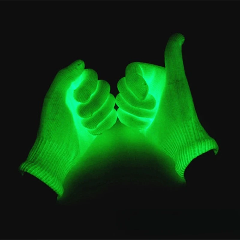 توهج الظلام أداء الرقص قفازات عرض مسرحي الأشعة فوق البنفسجية ضوء ظلال اليد Act قفازات سحرية الفلورسنت حفلة الهذيان الدعامة مسرح الفن #3