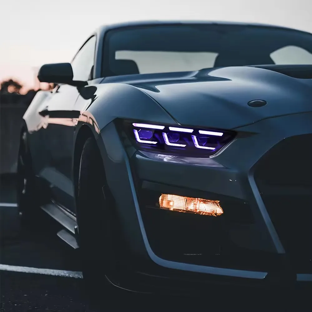 Fari Ford Mustang RGB 2015 2016 2017 Ford S550 Lampada anteriore Aggiornamento Nuovo LED DRL Accessori automobilistici