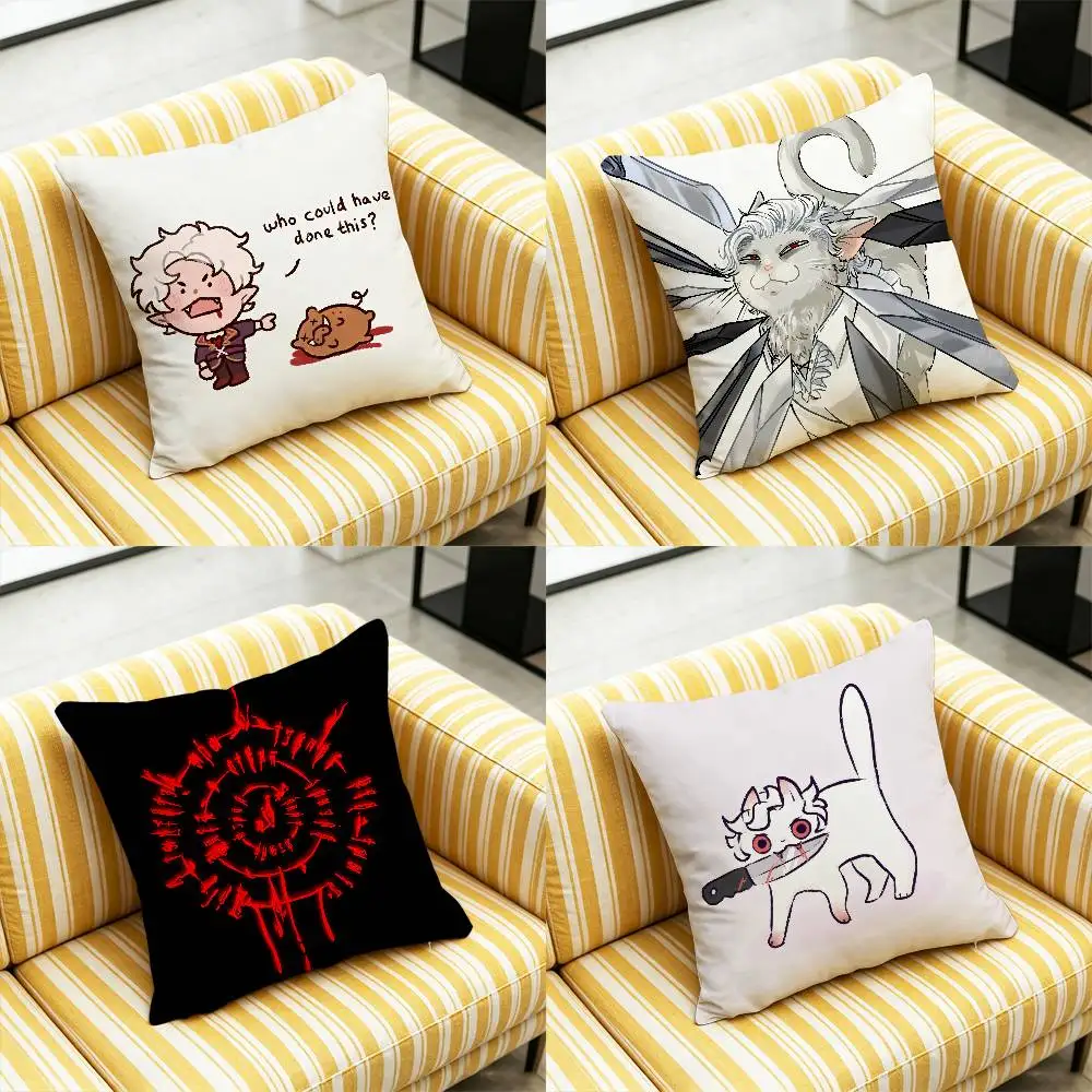 For B-Baldurs Gate 3 Astarion Throw Pillow Case 45cm 50cm 30cm 40cm Car Custom Square Pillowcase Pad Cushion Cover