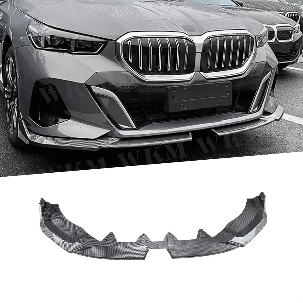 

Front Bumper Spoiler Lip For BMW 5 Serise I5 G60 G61 M Sport 2024+ Gloss Black Carbon Body Kits