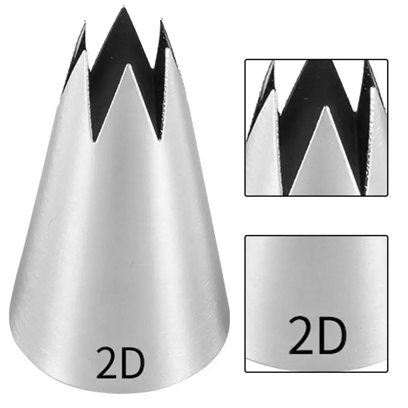Icing Tips Stainless Steel Nozzle Icing Tips DIY Icing Nozzle Tool For Cupcakes Reusable Russian Piping Tips Cake Decorating