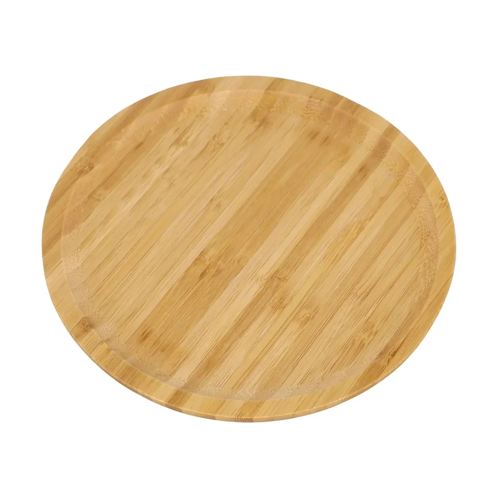 Trays Serving Tray 20*5*30cm Easy To Clean For Fruit Pizza Multi-functional Round Wooden Tableware Stand Food Tray