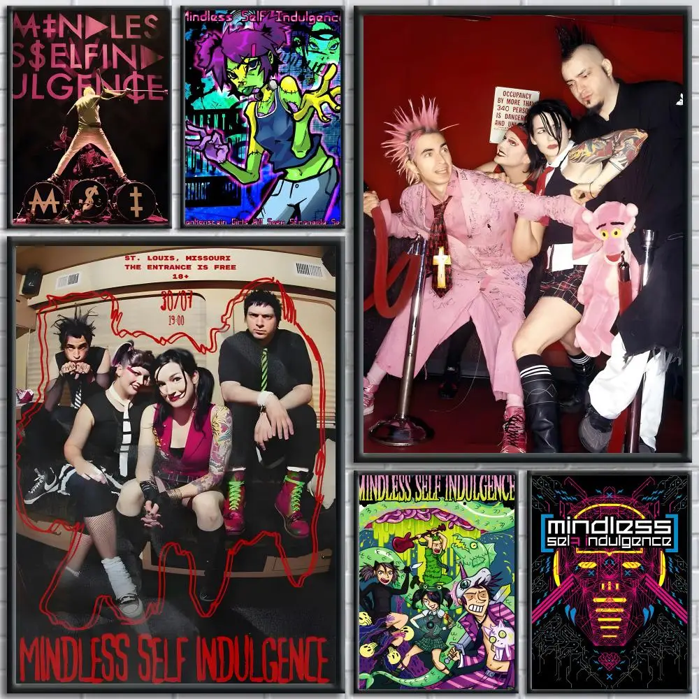 M-Mindless S-Self I-Indulgence Band Poster Trendy And Easy-to-Apply Wall Art Stickers For Home Decor And Dorm Room Walls