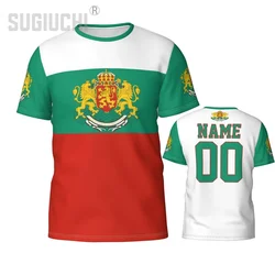 Camisetas 3D con emblema de la bandera de Bulgaria para hombres y mujeres, ropa de equipo, camiseta de fútbol, regalo para fanáticos