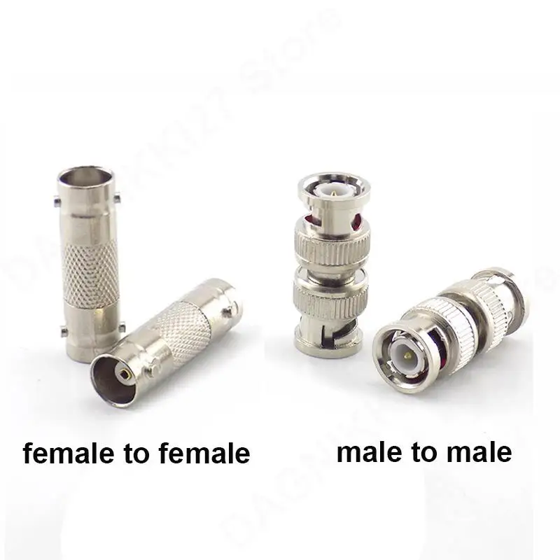 2pcs 5pcs 10pcs CCTV BNC Female TO Female Jack connector BNC male TO male Coupler Adapter Q9 cable V27