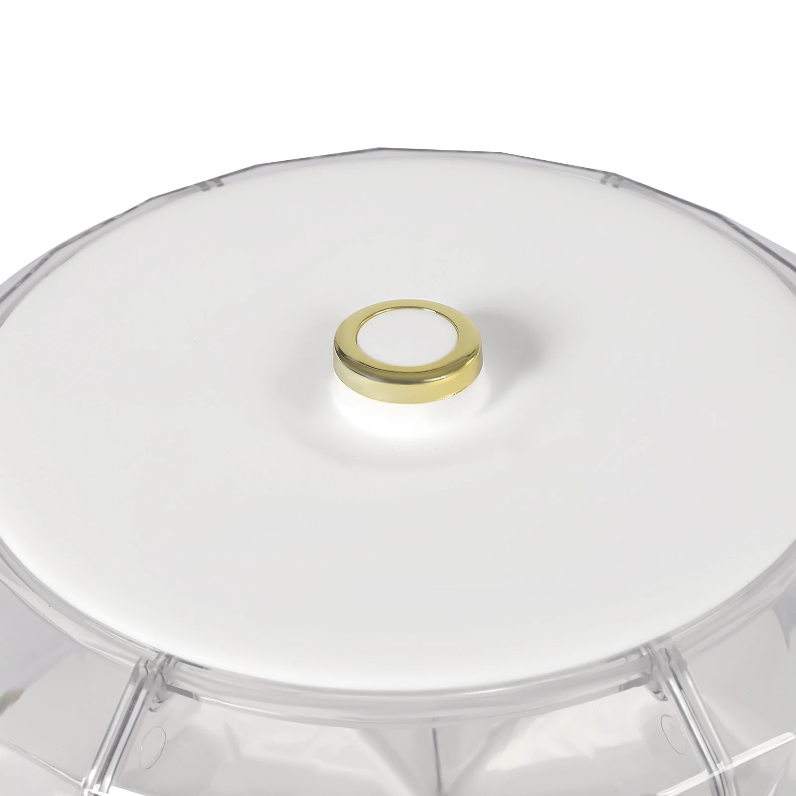 360 °   موزع حبوب دوار 6 شبكات للتخزين مع توزيع بلمسة واحدة - سعة 6 كجم، مقاوم للرطوبة/الحشرة (أبيض بسيط) ​