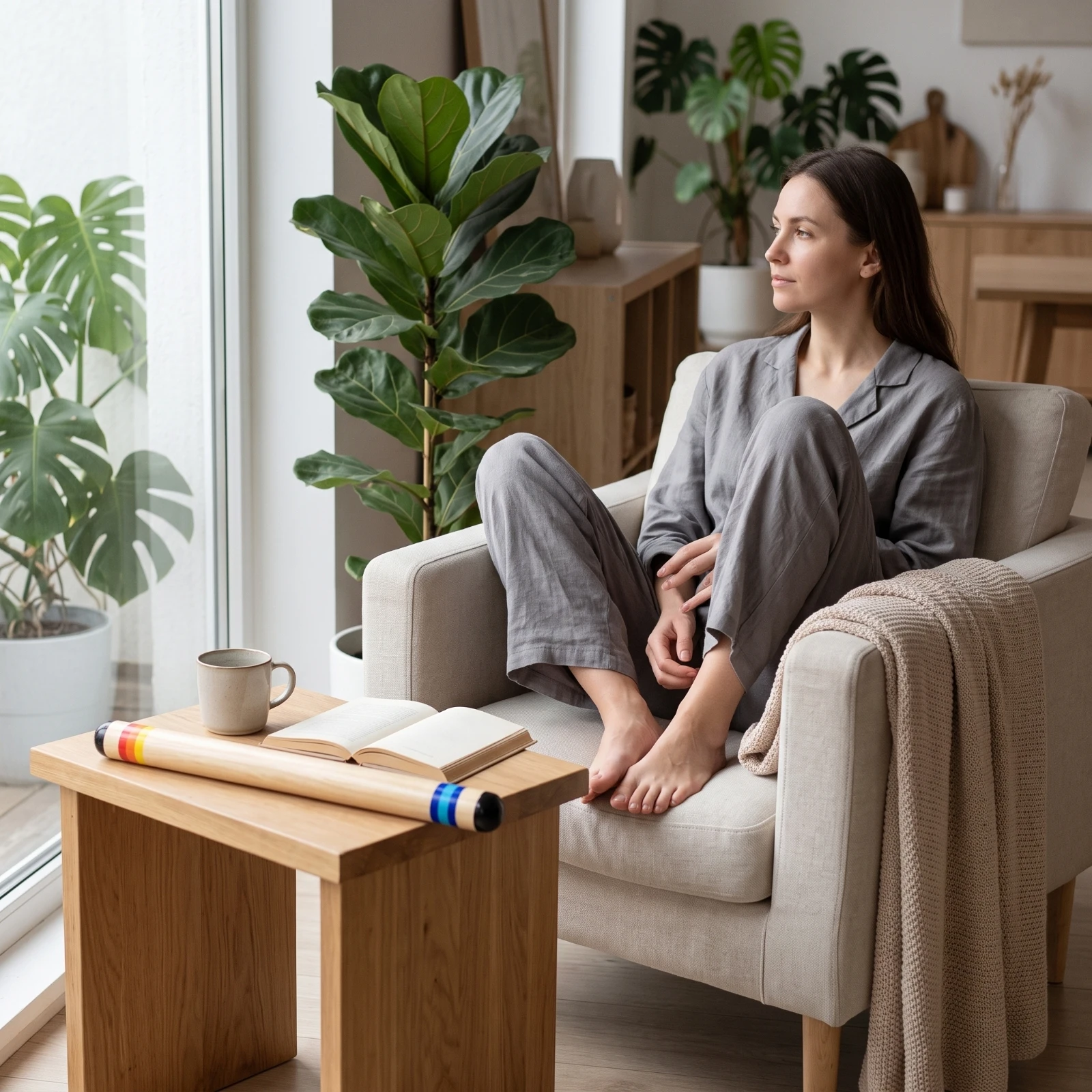 Rain Stick Solid Wood Rain Stick with End Caps Rainmaker Gentle Rainmaker Tube Shaker Musical for Meditators, Meditation