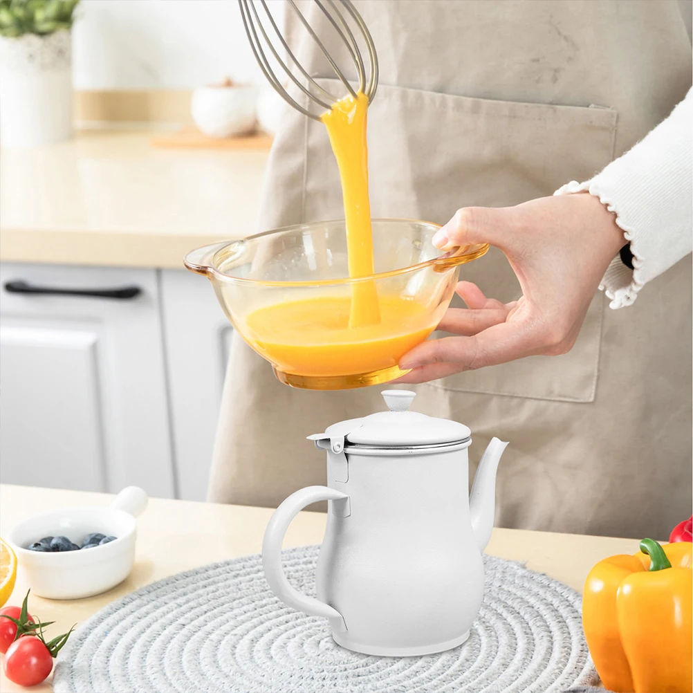 

Reusable Oil Storage Tank Bacon Grease Container with Strainer Glass Filtered Jug