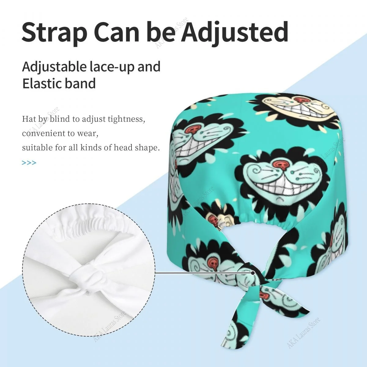Kat Voor Tale Caterpillar Unisex Verpleging Scrub Caps Grappig Ademend Veterinaire Verpleging Accessoires Anesthesie Scrub Cap