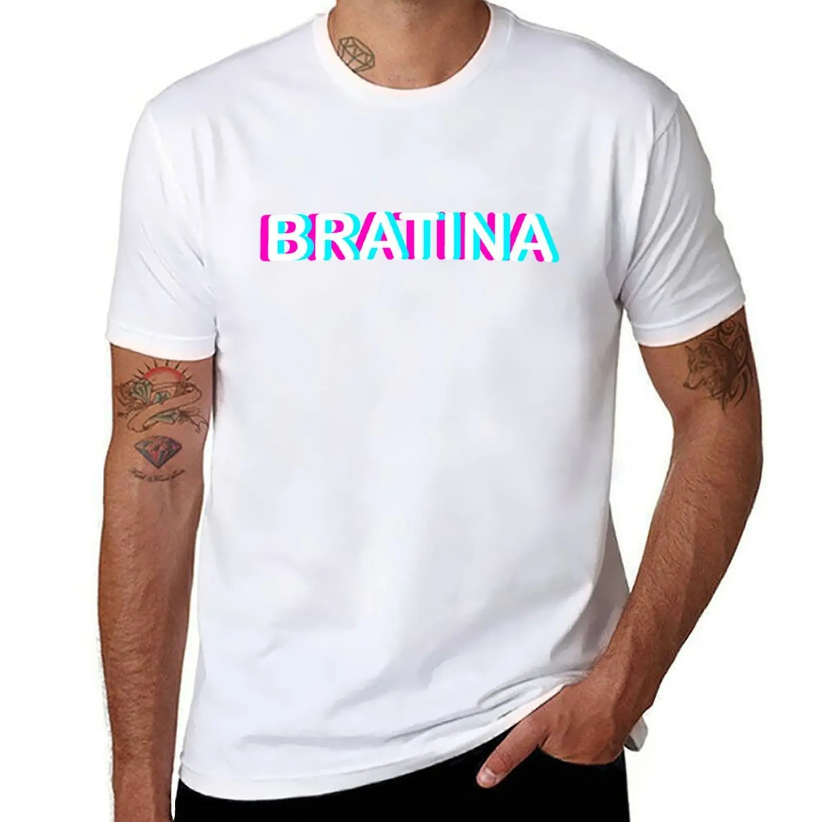 

Bratina Rap Hip Hop Woman Russia Girl Gift T-Shirt Abstract Pattern Print Top