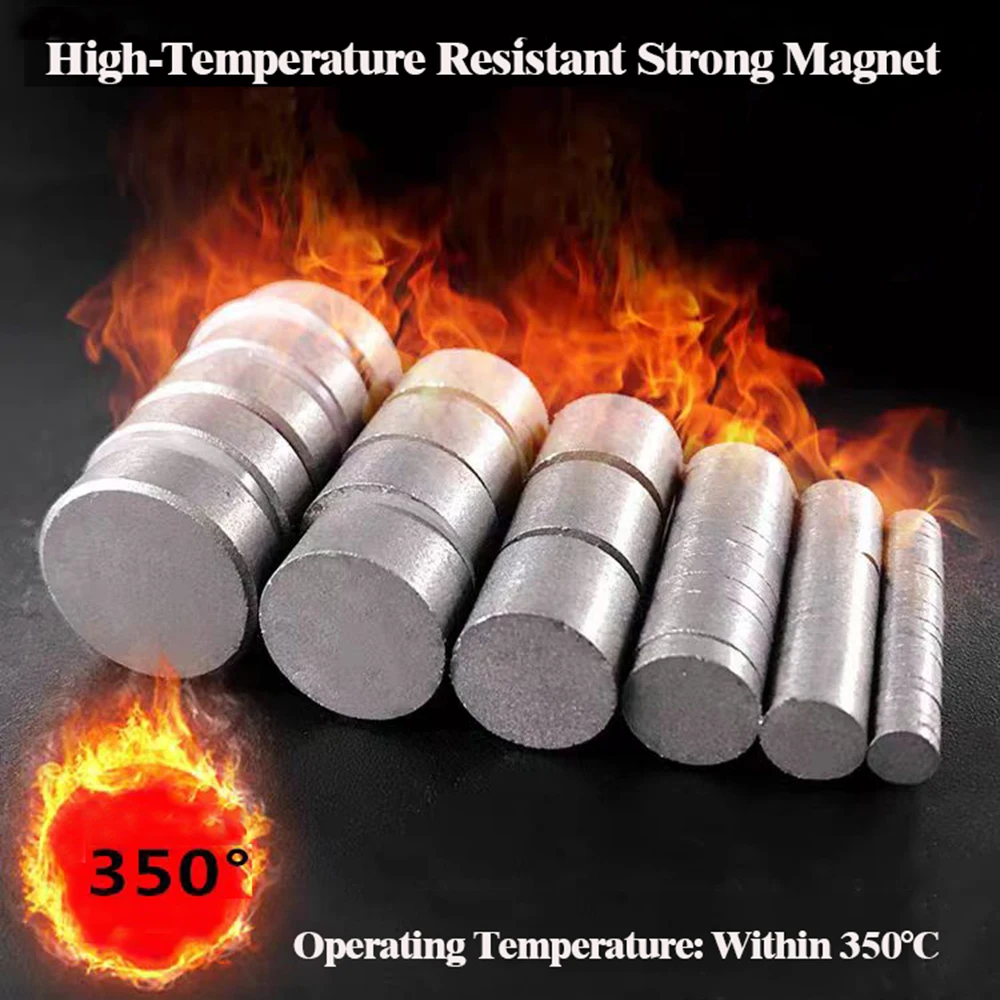 10x2 15x5 20x5 25x5 30x10mm Superb Round Samarium Cobalt 350° High Temperature Resistant Strong Permanent Magnet Disc SmCo Ma